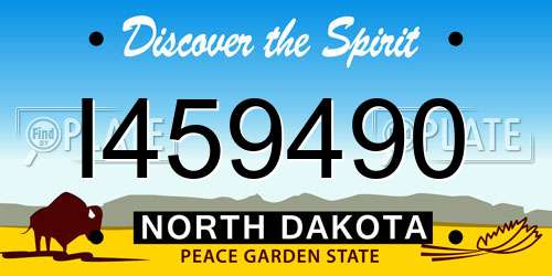 I459490 North Dakota License Plate