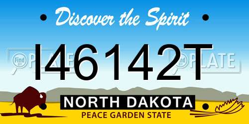 I46142T North Dakota License Plate