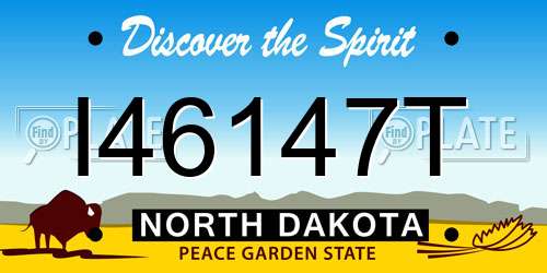 I46147T North Dakota License Plate
