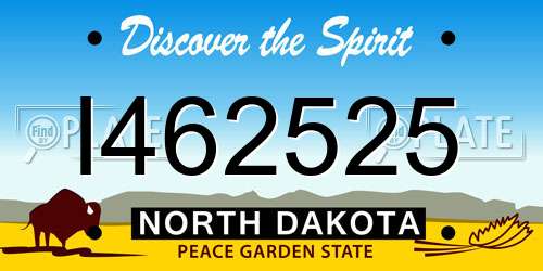 I462525 North Dakota License Plate