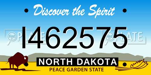 I462575 North Dakota License Plate