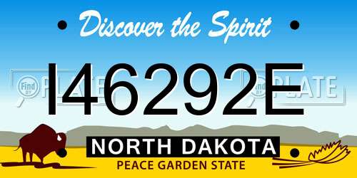 I46292E North Dakota License Plate