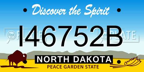 I46752B North Dakota License Plate