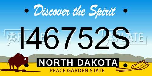 I46752S North Dakota License Plate
