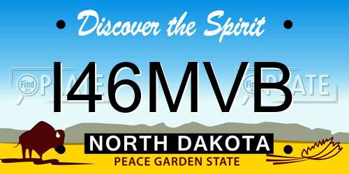 I46MVB North Dakota License Plate