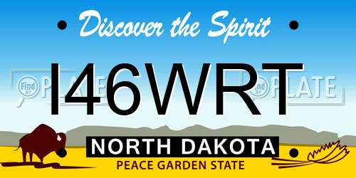 I46WRT North Dakota License Plate