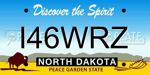 I46WRZ North Dakota License Plate