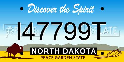 I47799T North Dakota License Plate
