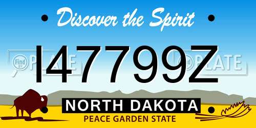 I47799Z North Dakota License Plate