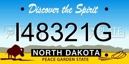 I48321G North Dakota License Plate