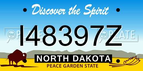 I48397Z North Dakota License Plate