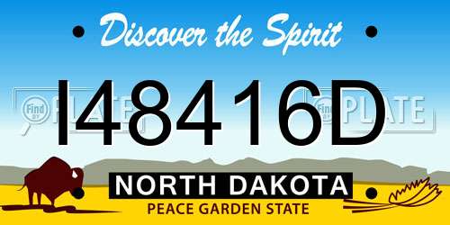 I48416D North Dakota License Plate