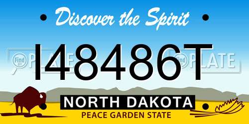 I48486T North Dakota License Plate