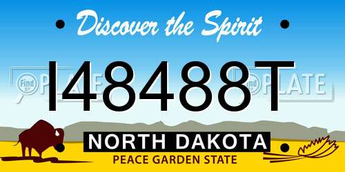 I48488T North Dakota License Plate