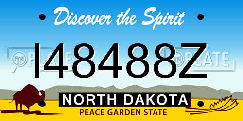 I48488Z North Dakota License Plate