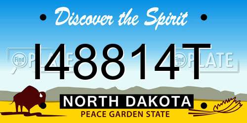 I48814T North Dakota License Plate