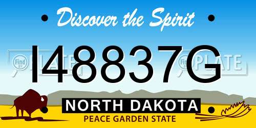 I48837G North Dakota License Plate