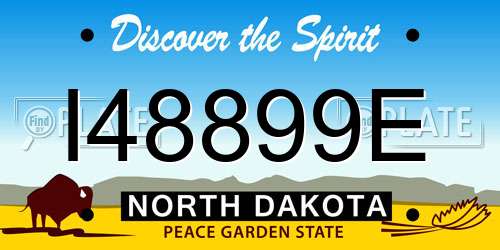 I48899E North Dakota License Plate