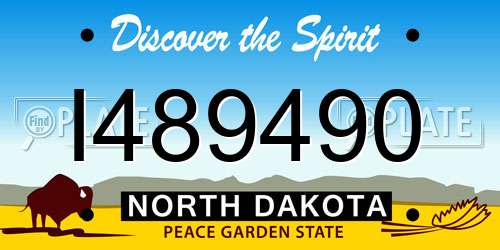 I489490 North Dakota License Plate