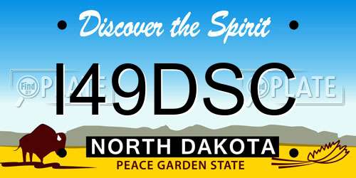 I49DSC North Dakota License Plate