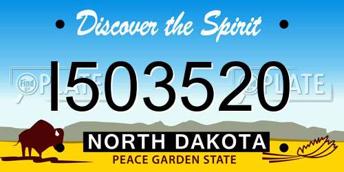 I503520 North Dakota License Plate