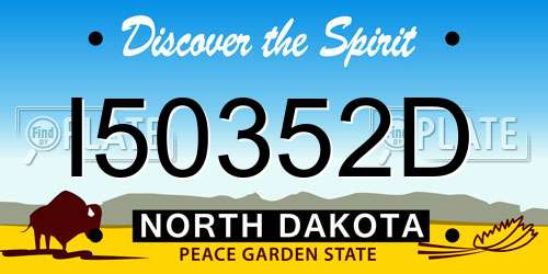 I50352D North Dakota License Plate