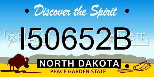 I50652B North Dakota License Plate