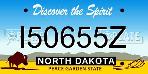 I50655Z North Dakota License Plate