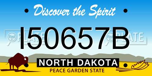 I50657B North Dakota License Plate