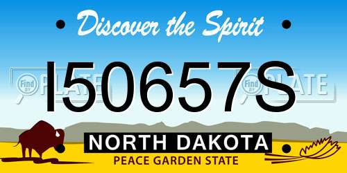 I50657S North Dakota License Plate