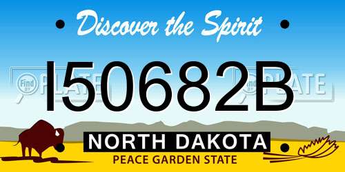 I50682B North Dakota License Plate