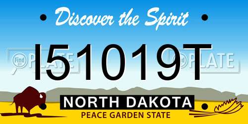 I51019T North Dakota License Plate