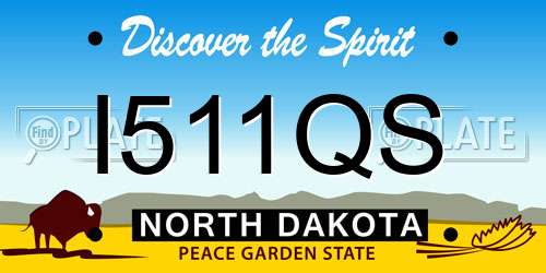 I511QS North Dakota License Plate