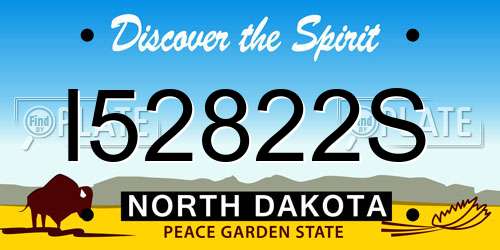 I52822S North Dakota License Plate