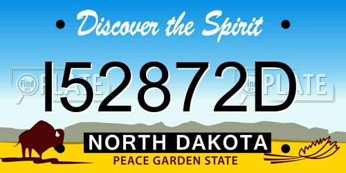 I52872D North Dakota License Plate