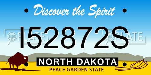 I52872S North Dakota License Plate
