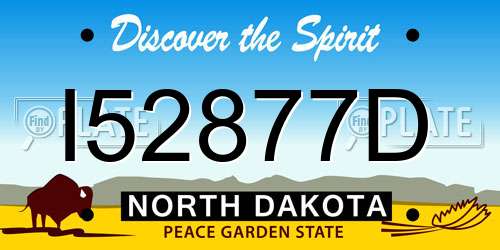 I52877D North Dakota License Plate