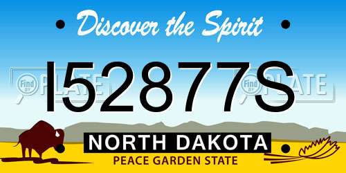 I52877S North Dakota License Plate