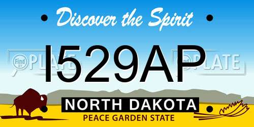 I529AP North Dakota License Plate