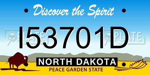 I53701D North Dakota License Plate