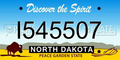I545507 North Dakota License Plate
