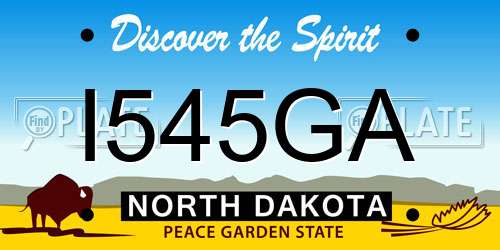 I545GA North Dakota License Plate