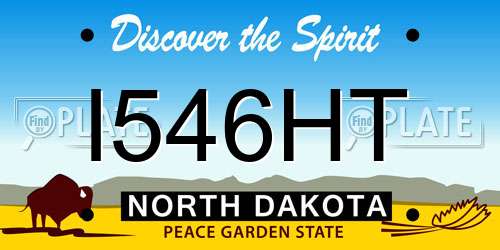 I546HT North Dakota License Plate