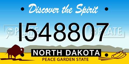 I548807 North Dakota License Plate