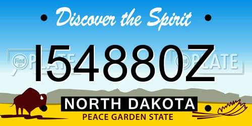 I54880Z North Dakota License Plate