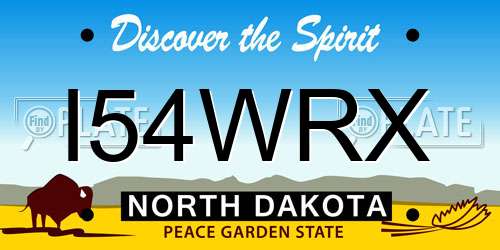 I54WRX North Dakota License Plate