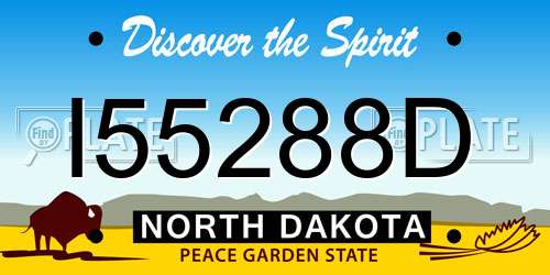 I55288D North Dakota License Plate
