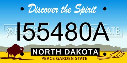 I55480A North Dakota License Plate