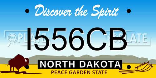 I556CB North Dakota License Plate