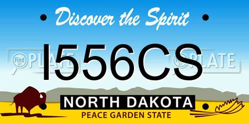I556CS North Dakota License Plate